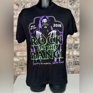 Rock On The Range T-Shirt 2018 T Size Large 2 Sided Black Alice In Chains + More